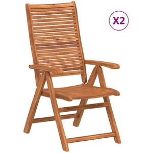 vidaXL Chaises de jardin pliantes inclinables lot de 2 pas cher