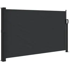 vidaXL Auvent latéral rétractable noir 120x300 cm pas cher