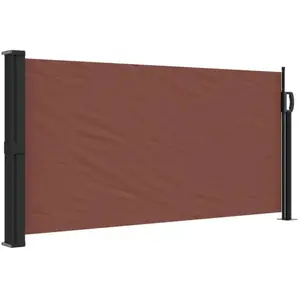 vidaXL Auvent latéral rétractable marron 100x300 cm pas cher