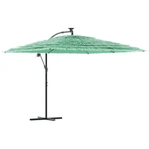 vidaXL Parasol de jardin avec mât en acier vert 290x290x238 cm pas cher
