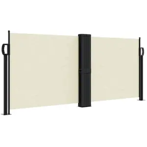 vidaXL Auvent latéral rétractable crème 100x1000 cm