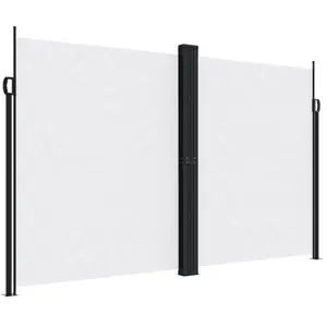 vidaXL Auvent latéral rétractable blanc 200x600 cm pas cher