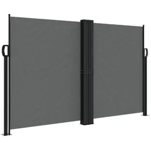 vidaXL Auvent latéral rétractable anthracite 140x600 cm pas cher