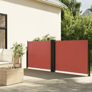vidaXL Auvent latéral rétractable terre cuite 140x600 cm