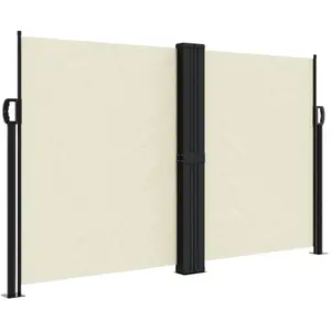 vidaXL Auvent latéral rétractable crème 140x600 cm pas cher