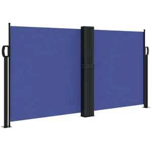 Comparateur de prix : vidaXL Auvent latéral rétractable bleu 120x600 cm