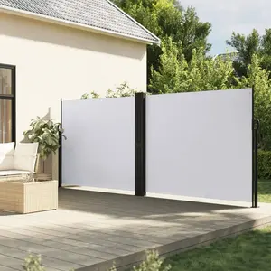 vidaXL Auvent latéral rétractable blanc 180x600 cm pas cher