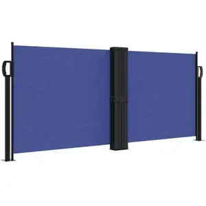 vidaXL Auvent latéral rétractable bleu 100x600 cm pas cher