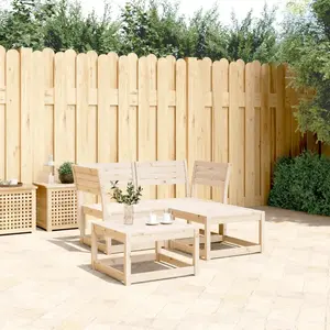 Comparateur de prix : vidaXL Salon de jardin 3 pcs bois de pin massif