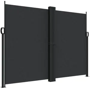 Comparateur de prix : vidaXL Auvent latéral rétractable noir 180x1200 cm