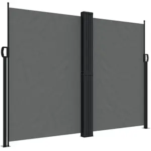 vidaXL Auvent latéral rétractable anthracite 180x600 cm pas cher