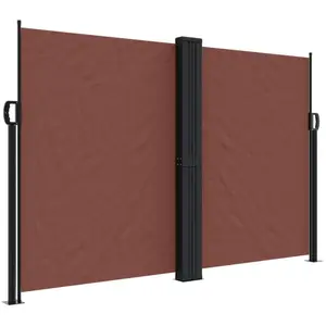 vidaXL Auvent latéral rétractable marron 160x1200 cm