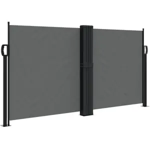 vidaXL Auvent latéral rétractable anthracite 120x1200 cm pas cher