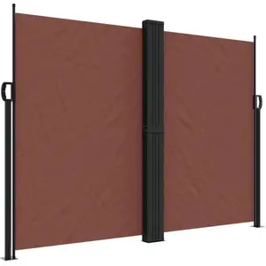 vidaXL Auvent latéral rétractable marron 180x1000 cm pas cher