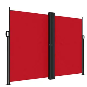 vidaXL Auvent latéral rétractable rouge 180x1000 cm pas cher