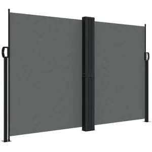 vidaXL Auvent latéral rétractable anthracite 160x1000 cm pas cher
