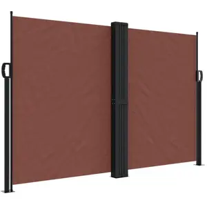 vidaXL Auvent latéral rétractable marron 160x1000 cm pas cher
