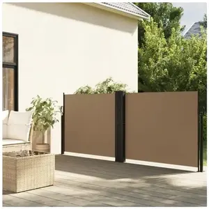 vidaXL Auvent latéral rétractable taupe 120x1000 cm