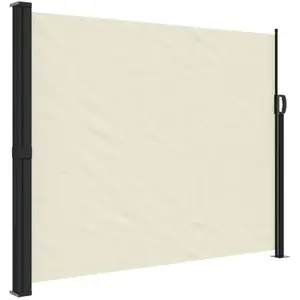 vidaXL Auvent latéral rétractable crème 160x500 cm pas cher