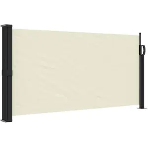 vidaXL Auvent latéral rétractable crème 100x500 cm pas cher
