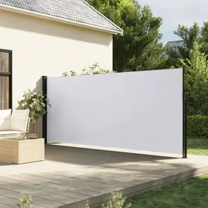 vidaXL Auvent latéral rétractable blanc 180x300 cm