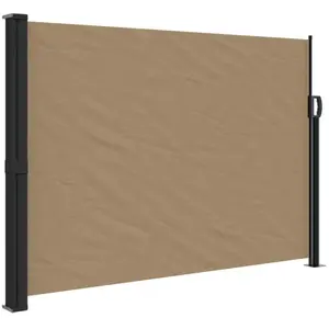 vidaXL Auvent latéral rétractable taupe 140x300 cm pas cher