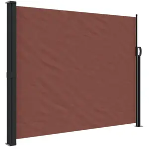vidaXL Auvent latéral rétractable marron 160x300 cm pas cher