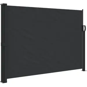 vidaXL Auvent latéral rétractable noir 140x300 cm pas cher