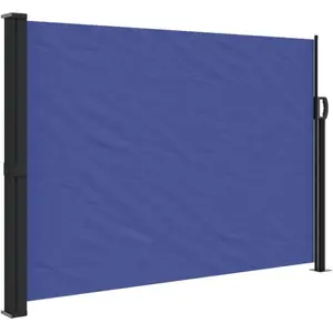 vidaXL Auvent latéral rétractable bleu 140x300 cm pas cher