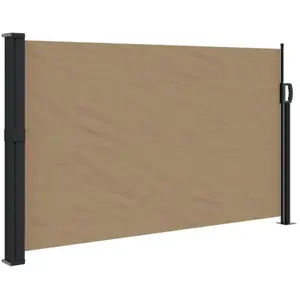 vidaXL Vidaxl Auvent Latéral Rétractable Taupe 117x300 Cm pas cher