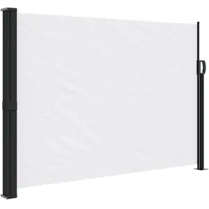 vidaXL Auvent latéral rétractable blanc 140x300 cm pas cher
