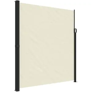 vidaXL Auvent latéral rétractable crème 220x500 cm
