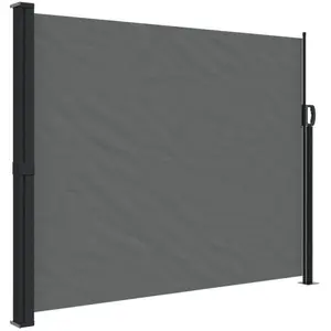 vidaXL Auvent latéral rétractable anthracite 160x600 cm pas cher