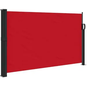 vidaXL Auvent latéral rétractable rouge 120x600 cm pas cher
