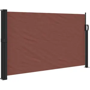 vidaXL Auvent latéral rétractable marron 120x600 cm pas cher