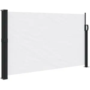 vidaXL Auvent latéral rétractable blanc 120x600 cm pas cher