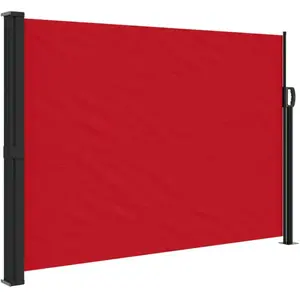 vidaXL Auvent latéral rétractable rouge 140x600 cm pas cher