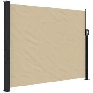 vidaXL Auvent latéral rétractable beige 160x500 cm pas cher
