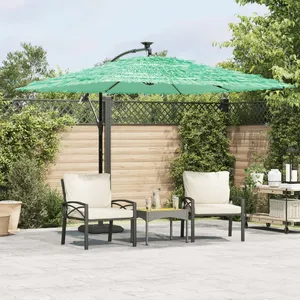 Comparateur de prix : vidaXL Parasol de jardin avec mât en acier vert 269x269x235 cm