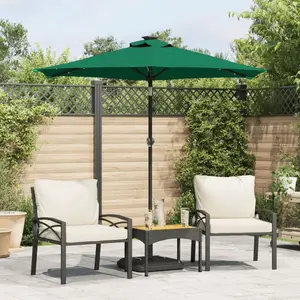 vidaXL Parasol de jardin avec mât en acier vert 225x225x212 cm pas cher