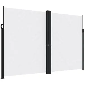 vidaXL Auvent latéral rétractable blanc 220x1200 cm pas cher
