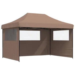 vidaXL Tente de réception pliable escamotable avec 3 parois latérales pas cher