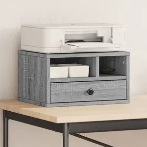 vidaXL Support d'imprimante sonoma gris 40x32x22,5cm bois d'ingénierie pas cher