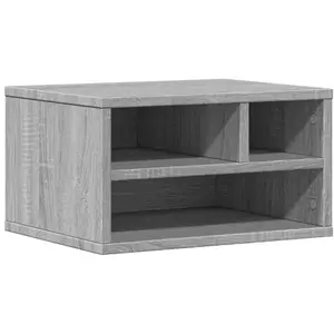 vidaXL Support d'imprimante sonoma gris 40x32x22,5cm bois d'ingénierie pas cher