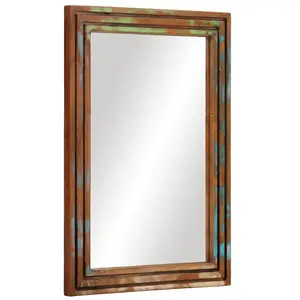 vidaXL Miroir salle de bain 50x70 cm bois massif d'acacia et verre pas cher