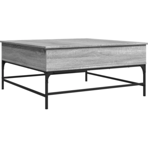 vidaXL Table basse sonoma gris 95x95x45 cm bois d'ingénierie et métal pas cher