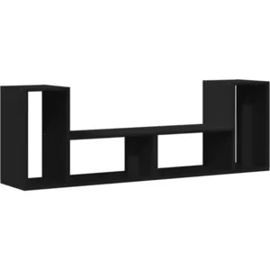 vidaXL Meubles TV 2 pcs noir 75x30x50 cm bois d'ingénierie pas cher