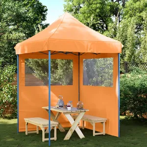 vidaXL Tente de réception pliable escamotable avec 2 parois latérales pas cher