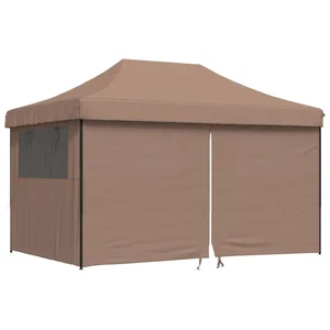 vidaXL Tente de réception pliable escamotable avec 4 parois latérales pas cher