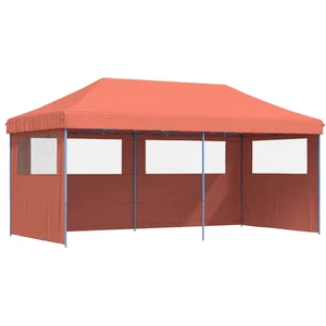 vidaXL Tente de réception pliable escamotable avec 3 parois latérales pas cher